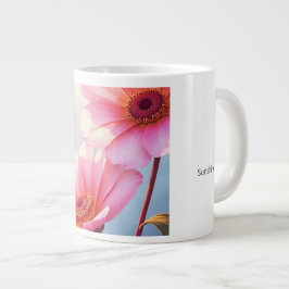 Taza De Café Gigante Salmon con un beso de sol