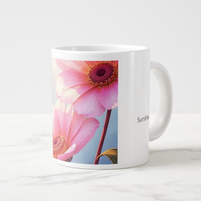 Taza De Café Gigante Salmon con un beso de sol (Derecha)