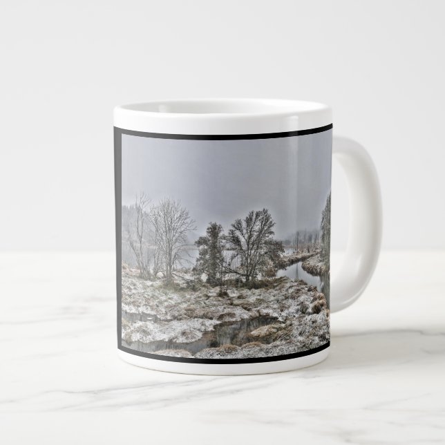 Taza De Café Gigante Salmon Creek Greenway primera niebla (Derecha)