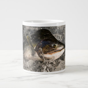 Taza De Café Gigante Saltando Salmon