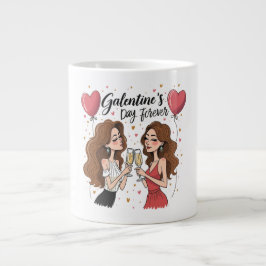 Taza De Café Gigante Saludos al Día de Galentine
