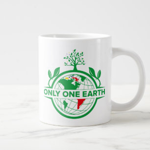 Taza De Café Gigante Salva la tierra salva la vida