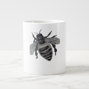 Taza De Café Gigante Salva las Abejas: Arte Realista de Abejas Mellífer