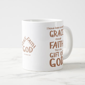 Taza De Café Gigante Salvado Por Grace A Través De Faith Tan Ephesian 2