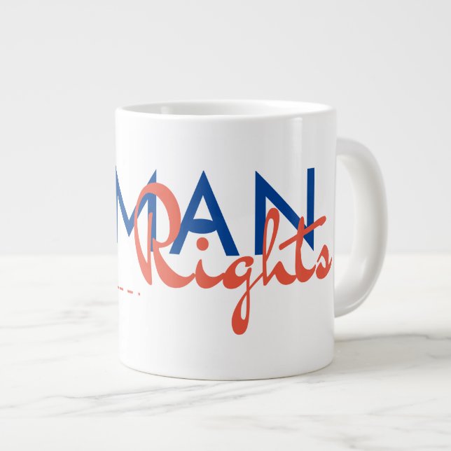 Taza De Café Gigante Salvamento de los derechos humanos (Derecha)