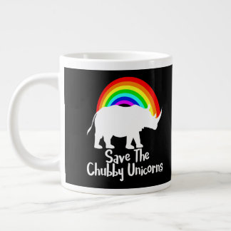 Taza De Café Gigante Salven A Los Unicornios De Chubby
