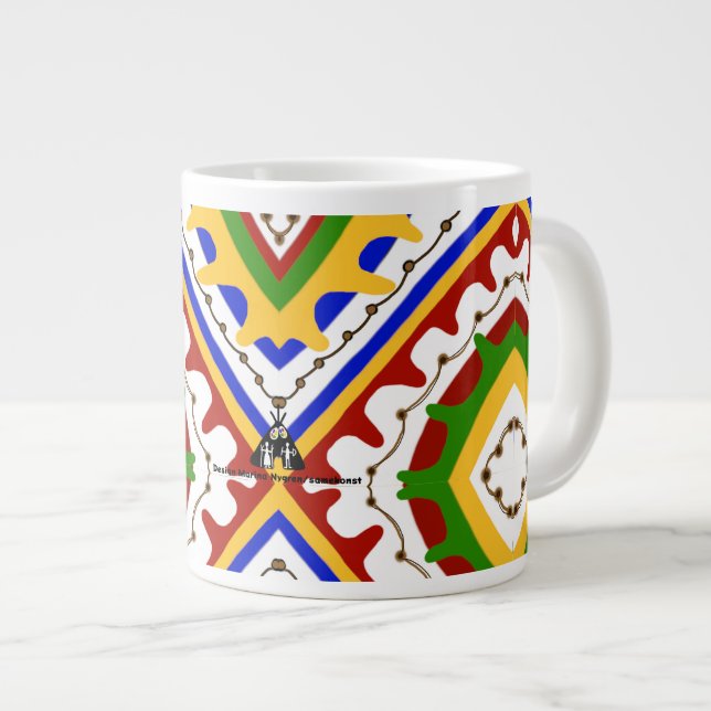 Taza De Café Gigante Samisk mönster (Derecha)