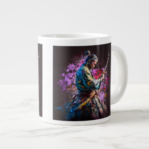 Taza De Café Gigante Samurai Pintando Jumbo Mug