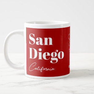 Taza De Café Gigante San Diego California O TU TEXTO
