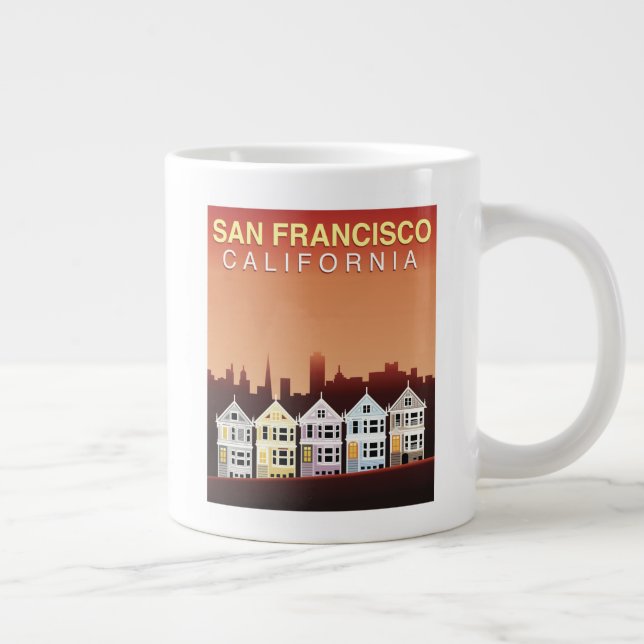 Taza De Café Gigante San Francisco, California| Las Damas Pintadas (Derecha)