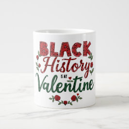 Taza De Café Gigante San Valentín de historia negra