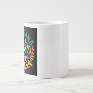 Taza De Café Gigante Sana Sana Colita De Rana Tradicional Floral Mexica