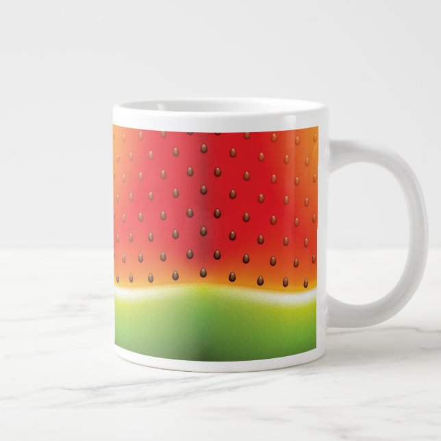 Taza De Café Gigante sandía con fondo de semilla (Derecha)
