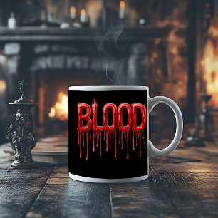 Taza De Café Gigante Sangre Goteando