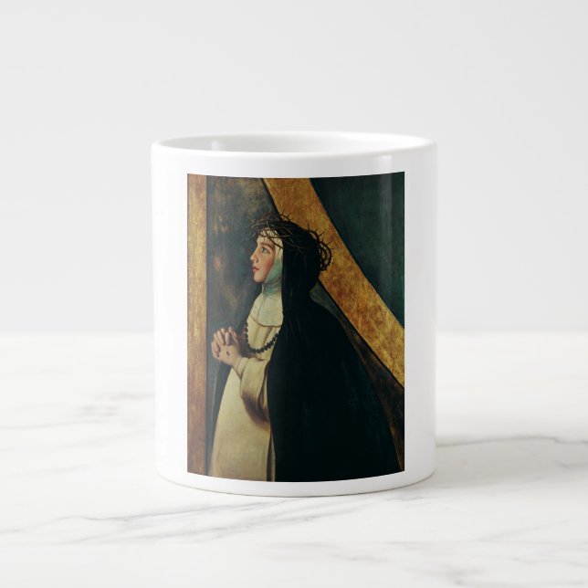 Taza De Café Gigante Santa Catalina de Siena por Juan Bautista Maino (Frente)