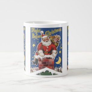 Taza De Café Gigante Santa Claus antiguo, Era la noche antes de Navidad