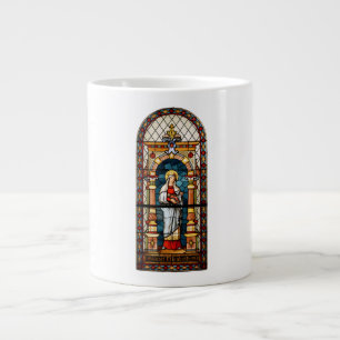 Taza De Café Gigante Santa Isabel de Hungría Arte Medieval Premium