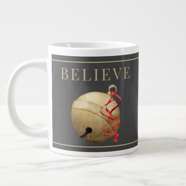 Taza De Café Gigante Santa JINGLE BELL, CREE Typografía (Izquierda)