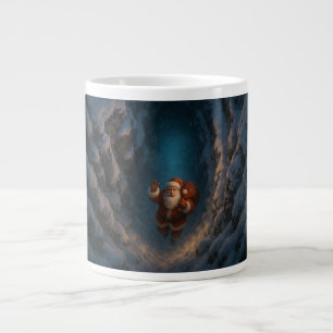 Taza De Café Gigante Santa Mágico Saliendo del Cañón Nevado