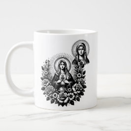 Taza De Café Gigante Santa María Católica Cristiana Meditación Católica