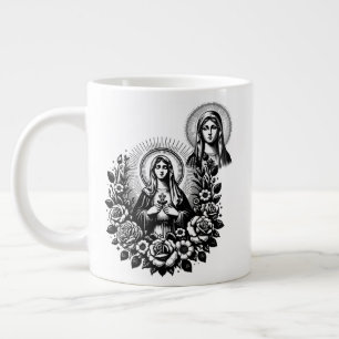 Taza De Café Gigante Santa María Católica Cristiana Meditación Católica