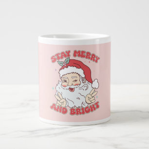 Taza De Café Gigante Santa Rosa de la Vintage "Stay Merry and Bright" N
