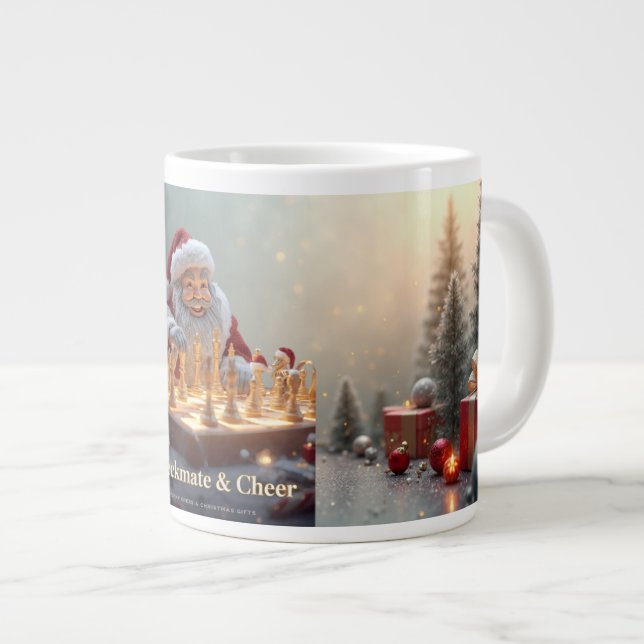 Taza De Café Gigante Santa’s Next Move – Funny Chess Christmas Mug for  (Derecha)