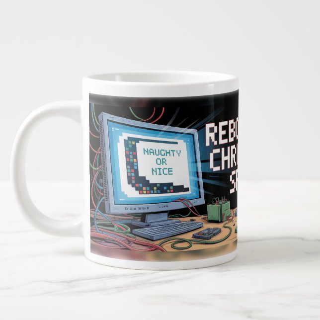 Taza De Café Gigante Santa Tech Support (Izquierda)