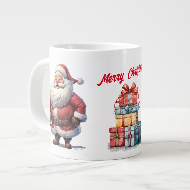 Taza De Café Gigante Santa's Gift Bounty Christmas  (Izquierda)