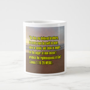 Taza De Café Gigante Santiago 1:19-20 WEBU Mug