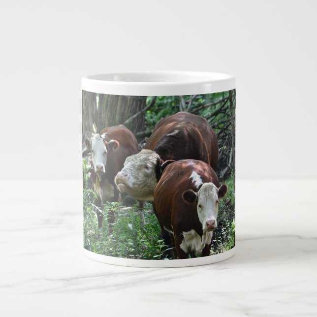Taza De Café Gigante Santo Vaca eres 40 cumpleaños Mug (Frente)