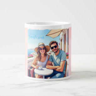 Taza De Café Gigante Santorini, cuando un hombre ama a una mujer
