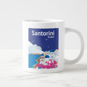 Taza De Café Gigante Santorini Grecia