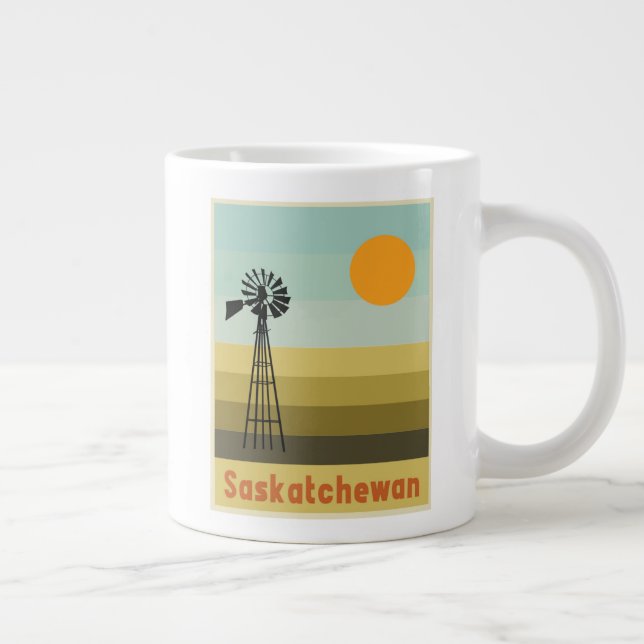 Taza De Café Gigante Saskatchewan Canadá (Derecha)