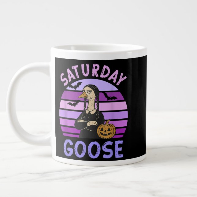 Taza De Café Gigante Saturday Goose Funny Goose Halloween (Izquierda)