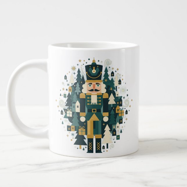 Taza De Café Gigante Scandinavian Christmas Nutcracker (Izquierda)