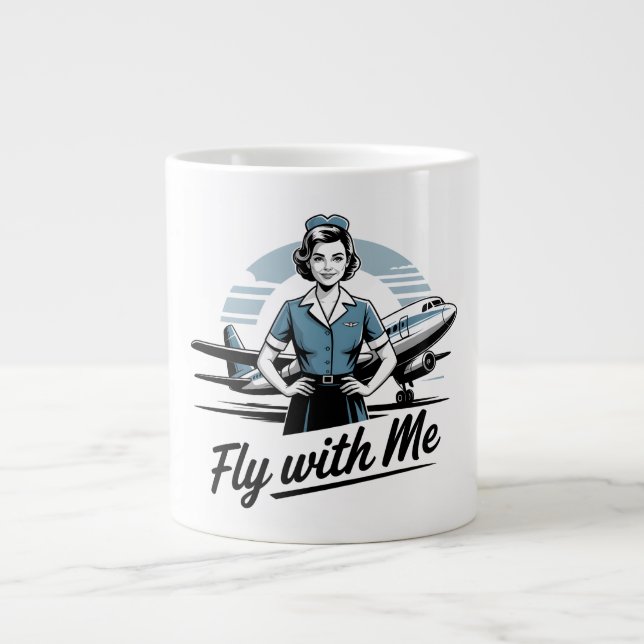 Taza De Café Gigante Scandinavian stewardess Specialty Mug (Frente)