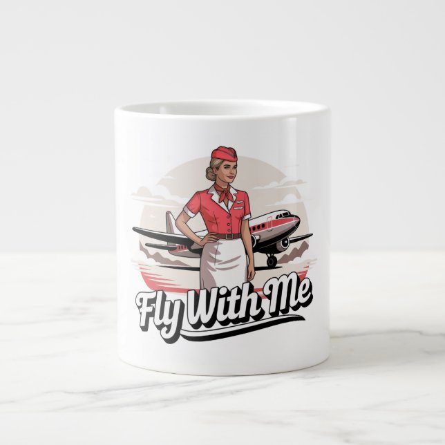 Taza De Café Gigante Scandinavian stewardess Specialty Mug (Frente)