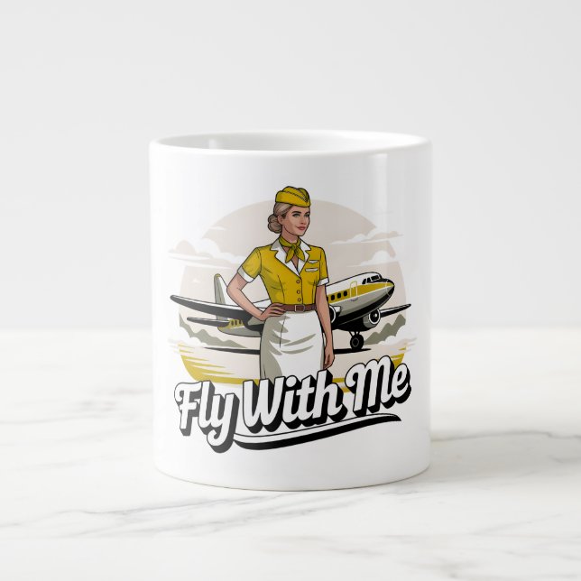 Taza De Café Gigante Scandinavian stewardess Specialty Mug (Frente)