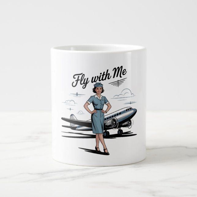 Taza De Café Gigante Scandinavian stewardess Specialty Mug (Frente)
