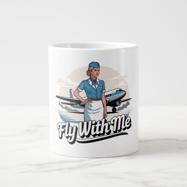 Taza De Café Gigante Scandinavian stewardess Specialty Mug (Frente)