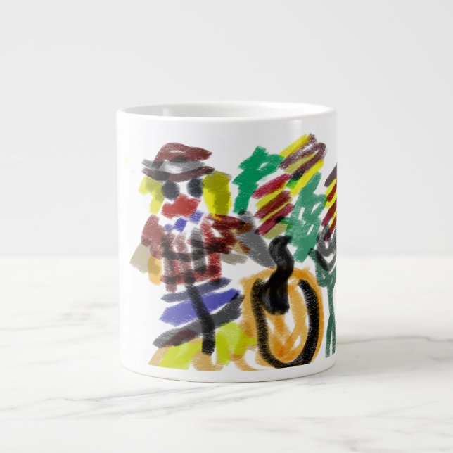 Taza De Café Gigante Scarecrow otoño dulce (Frente)