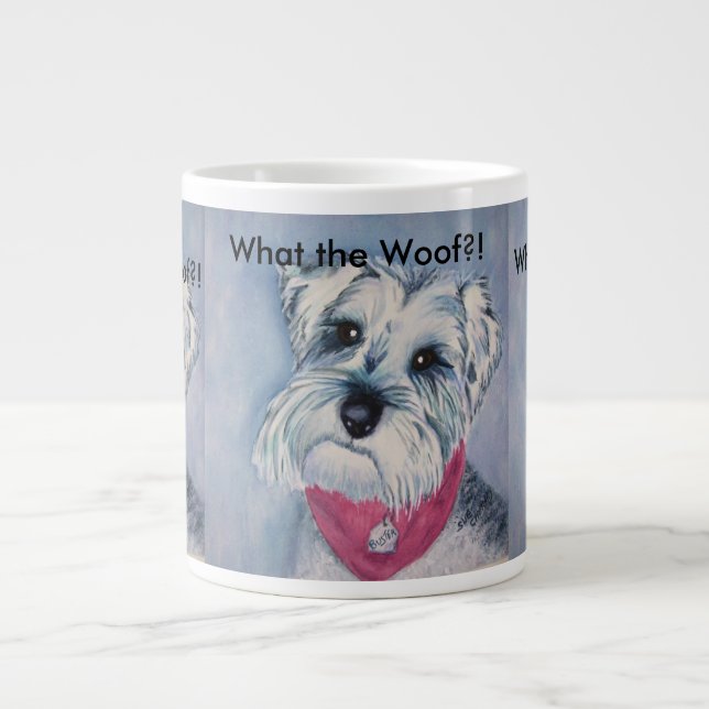 TAZA DE CAFÉ GIGANTE SCHNAUZER GRIS MINIATURA (Frente)
