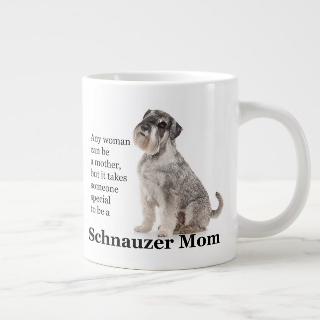Taza De Café Gigante Schnauzer Mom Jumbo Mug (Derecha)