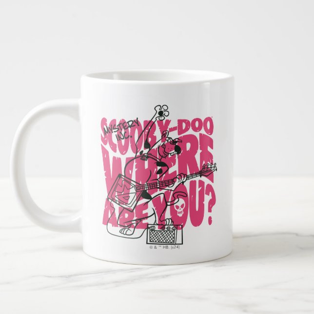 Taza De Café Gigante Scooby-Doo ¿Dónde Estás El Punk Guitar Riff (Izquierda)