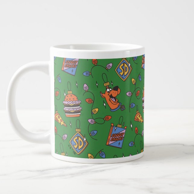 Taza De Café Gigante Scooby-Doo Holiday Snack Lights Pattern (Izquierda)