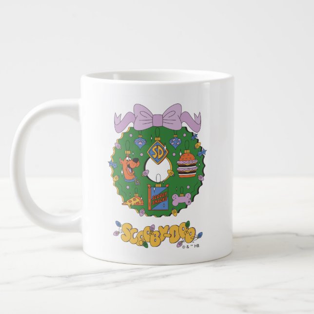 Taza De Café Gigante Scooby-Doo Holiday Snack Wreath Graphic (Izquierda)