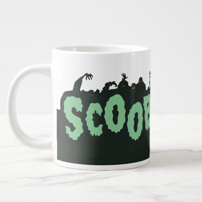Taza De Café Gigante ¡Scooby-Doo! Logotipo de silueta de monstruos (Izquierda)