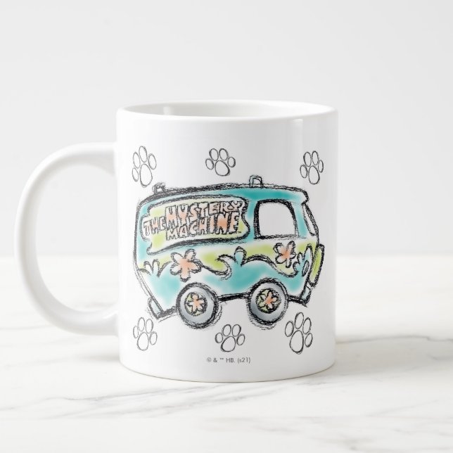 Taza De Café Gigante Scooby-Doo | Mystery Machine Sketch (Izquierda)