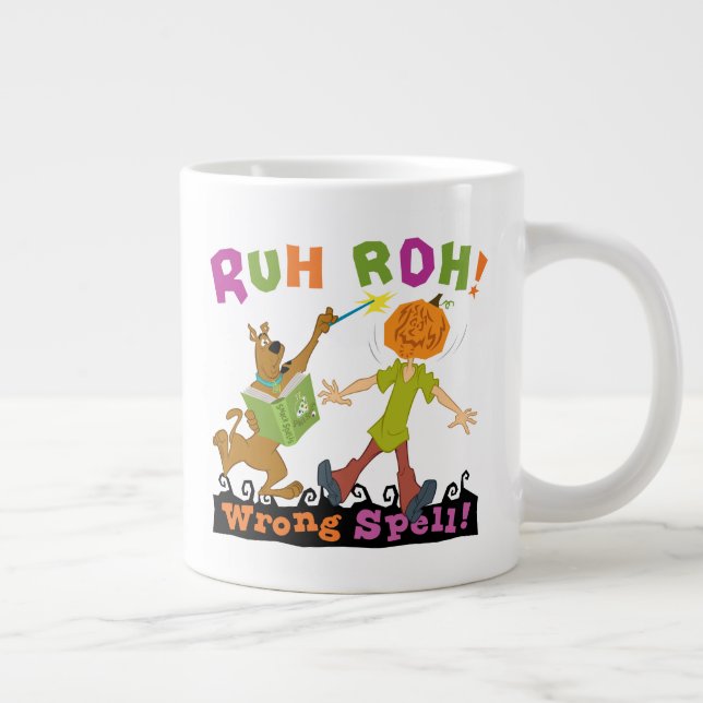 Taza De Café Gigante Scooby-Doo ¡Ruh Roh! ¡El deletreo equivocado! (Derecha)